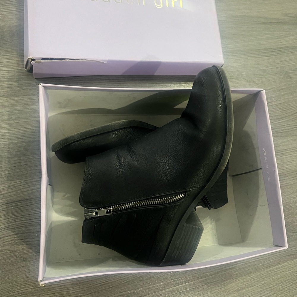 Madden Girl Black Ankle Boots